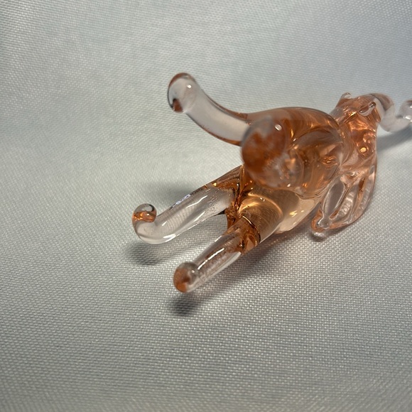 Hand Blown Pink Glass Elephant - Picture 6 of 11